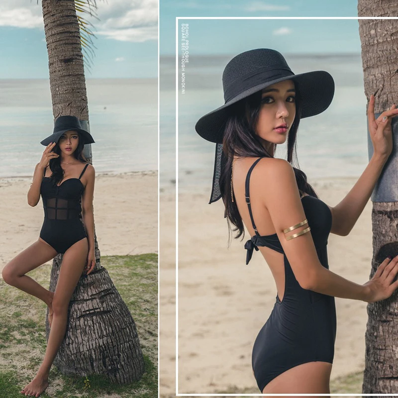 

Swimsuit One Piece Maios Women's For Beach Large Size Women Bathing Suits Bath Swiming Suit Woman Swimwear 2019 New Female Pure