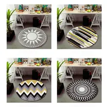 Напольный коврик маленький круглый геометрический рисунок фортепиано Dia. 60x60 см 80x80 см 100x100 см 120x120 см 160x160 см