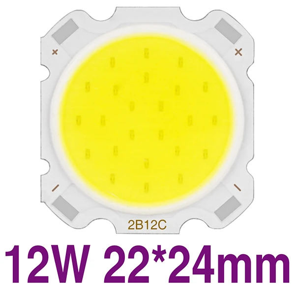 Светодиодный COB Чип DC 9-50 в на входе 3 Вт 5 Вт 7 Вт 9 Вт 10 Вт 12 Вт 15 Вт для Светодиодный точечный светильник, светильник, лампа DIY, теплый белый, холодный белый, нужен драйвер - Испускаемый цвет: CPCOB-18-12