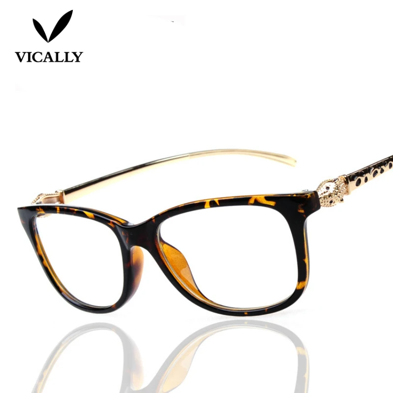 Fashion Glasses Frames Cheetah Earstems Women Ladies Leopard Decorative