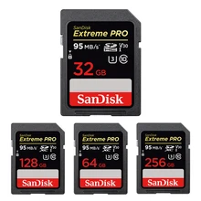Sandisk, Original SD card,16 gb,32 gb,64 gb.128gb, 256gb, R 95MB,W 90MB,High-speed camera memory card