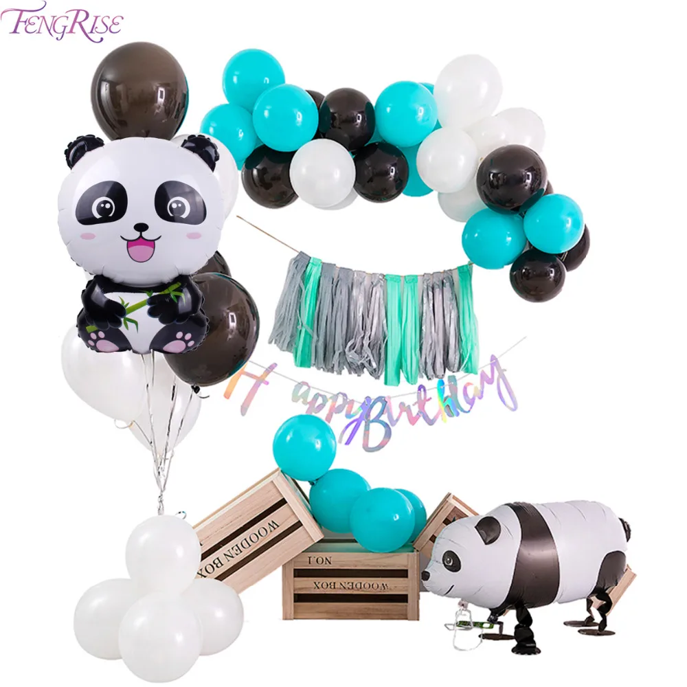

FENGRISE Panda Christmas Balloons Big Foil Balloons Birthday Party Decorations Kids Baloons Wedding Decoration Baby Shower Girl