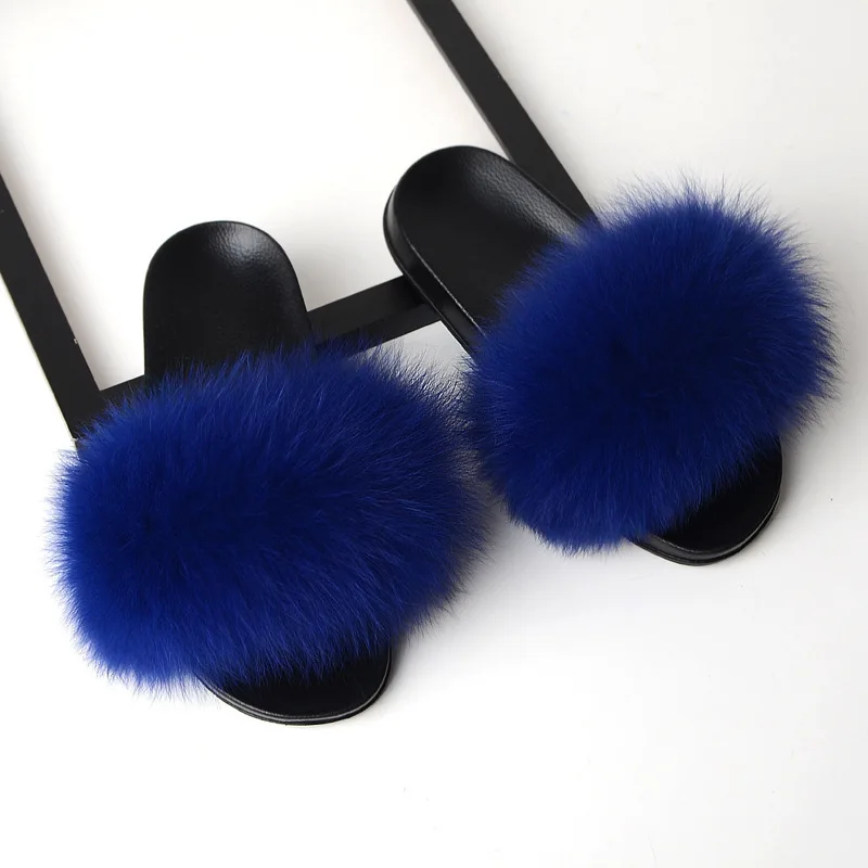 New 2019 Fur Slippers Women Real Fox Fur Slides Home Furry Flat Sandals Female Cute Fluffy House Shoes Woman Brand Luxury 2019 New 2019 Fur Slippers Women Real Fox Fur Slides Home Furry Flat Sandals Female Cute Fluffy House Shoes Woman Brand Luxury 2019