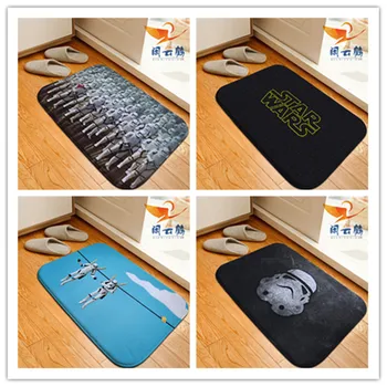 

Star Wars Printed Floor Mats Anti-slip Rugs Darth Vader Stormtrooper Carpets Front Door Doormat Bathroom Carpet Kitchen Mat Gift