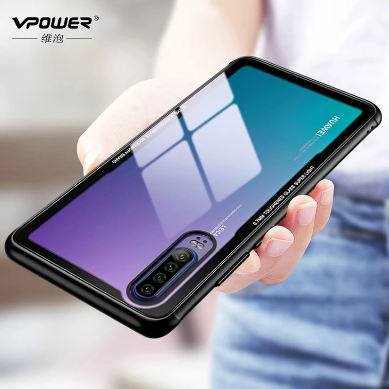 

P30 Pro Case Glass for Huawei P30 Back Cover Luxury Hybrid Protector Hard Housing for Huawei P30 Pro Phone Tempered Glass Cases