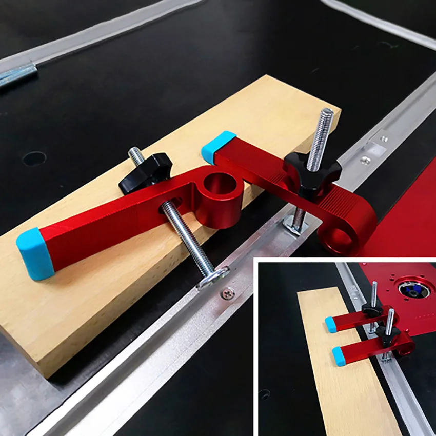 

Woodworker Supplies Universal Clamping Blocks Clamps Aluminum Alloy T-shaped Chute Screw Handle Woodworking Hand Tools