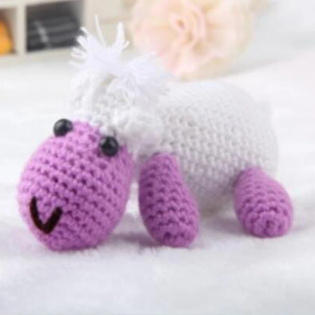 2 Sets Animals Doll Crochet Kit for Kids Beginners Knitting Stuffed Toy Handmade