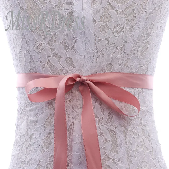 MissRDress Rhinestones Wedding Belt Handmade Pearls Bridal Belts Silver Crystal Flower Bridals Sash For Women Prom Dresses JK835 Antique pink