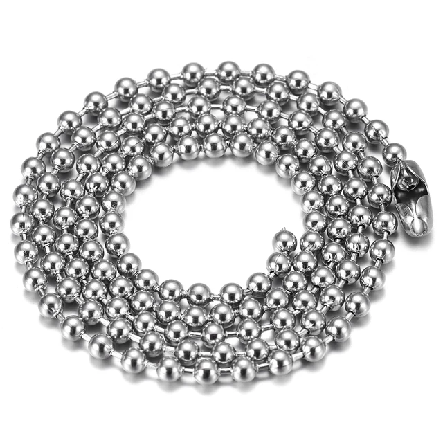 8mm Oversized Stainless Steel Ball Chain, Non Tarnish Chain,silver