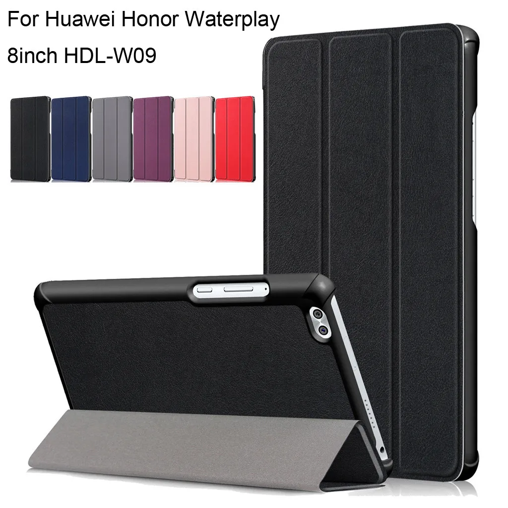 

tablet case For Huawei Honor Waterplay 8 HDL-W09 Tablet New Laptop waterproof case Magnetic PU+Leather Stand Case Cover z85