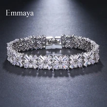 Роскошь emmaya браслет кристалл браслеты для женщин Шарм серебряные браслеты и браслеты женские свадебные ювелирные изделия