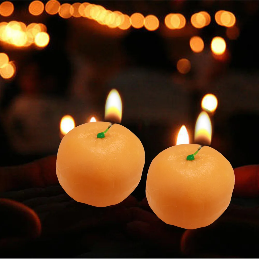 Ароматизированная свеча в виде апельсина 2 шт.|candle incense|incense incenseincense candles |