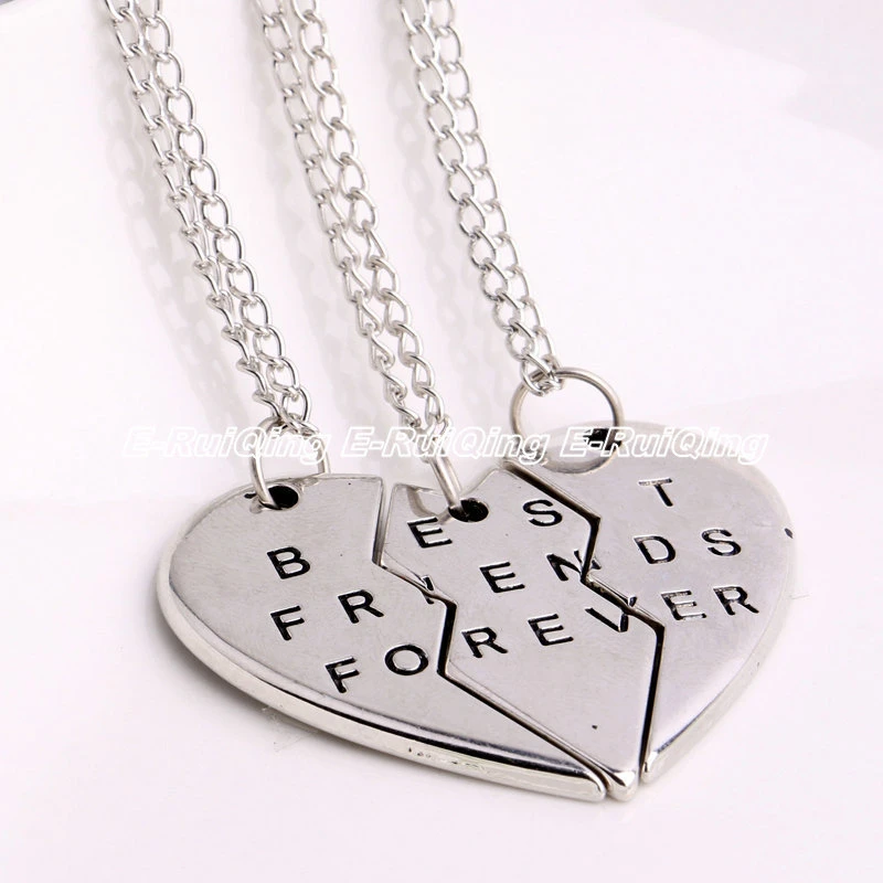 3pcs/set Pendant Gift "Best Friends Forever" Heart Broken Necklace Jewelry 3pcs/set Pendant Gift "Best Friends Forever" Heart Broken Necklace Jewelry
