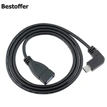 1 Meter USB 3.1 Type C Angled Male to USB 3.0 Type A Female Cable Connector for Apple New MacBook 2016 Chromebook Pixel Mac