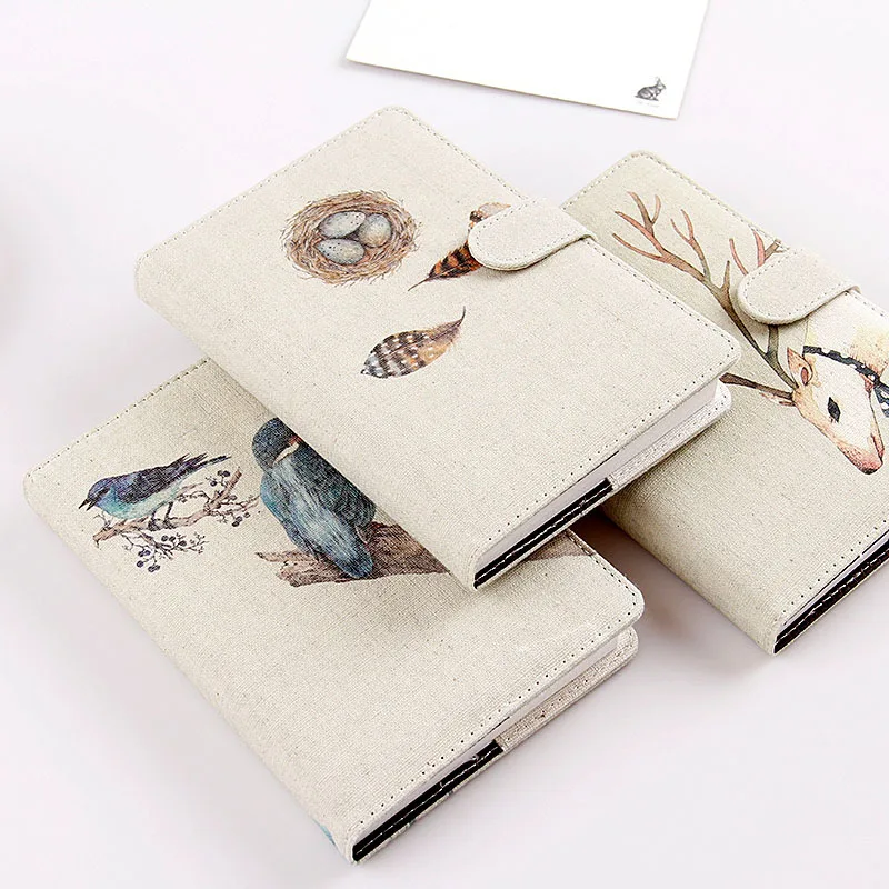 

Creative stationery Simple retro animal notebooks Cloth handbook A5 notepad Business agenda 2018 Journal notebooks student prize