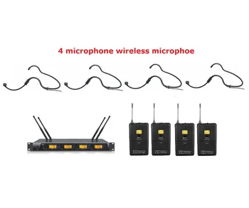 

Professional 4X100 Channel UHF Wireless Headset Microphone Mic For Teachers