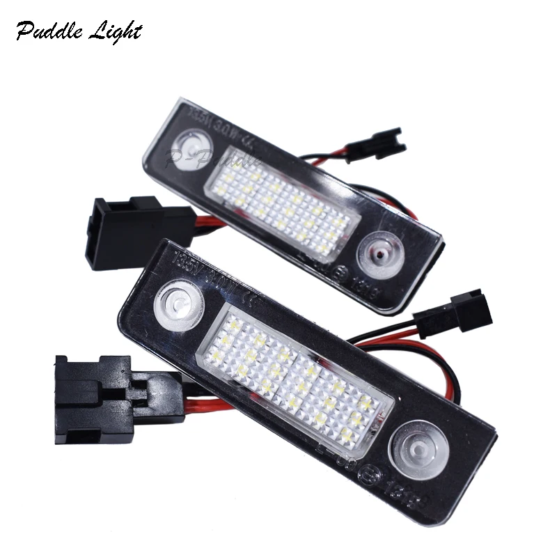 

2x LED For Octavia 1Z 08~ Roomster 5J 06-10 LED License Plate light car styling auto lighting system Auto parts
