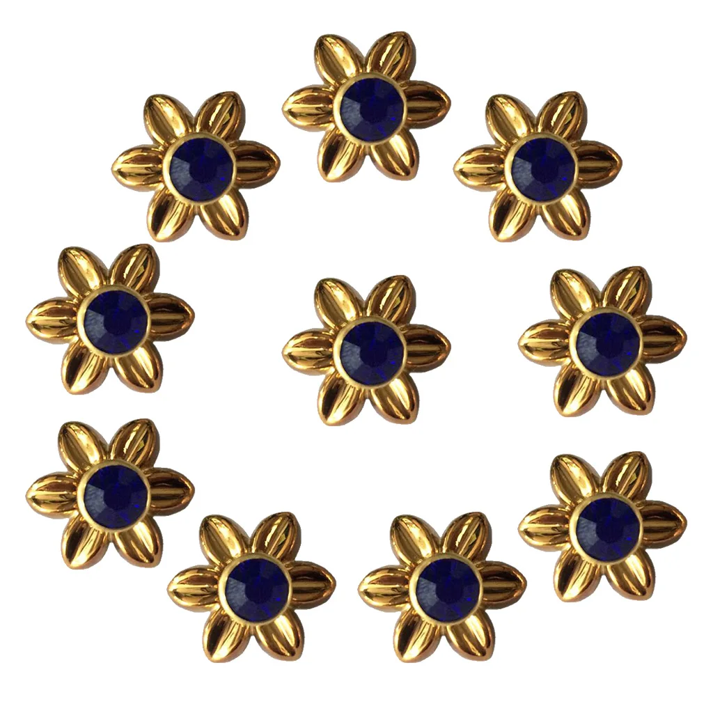 fityle 10 Pieces Plastic Flower Rivets Studs Snap Fastener For Clothes Shoes Bags Decoration 19mm