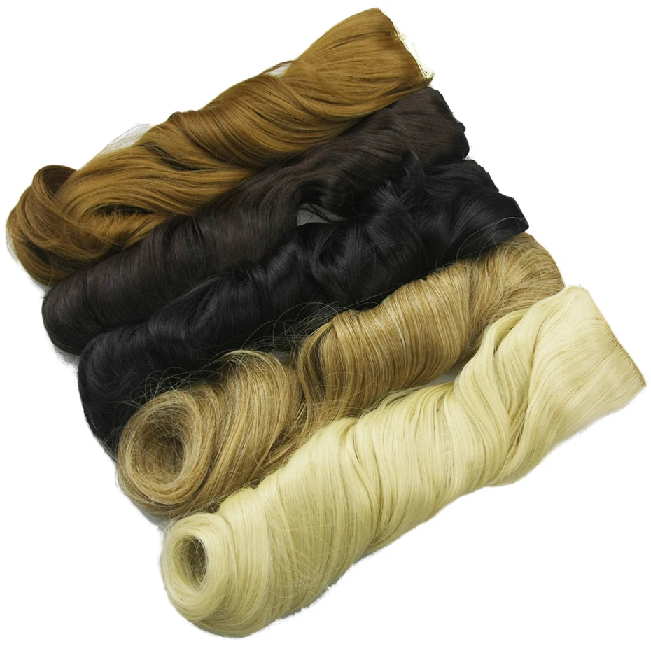 Soowee 60cm Long Synthetic Hair Clip In Hair Extension Heat Resistant Hairpiece Natural Wavy Hair Piece
