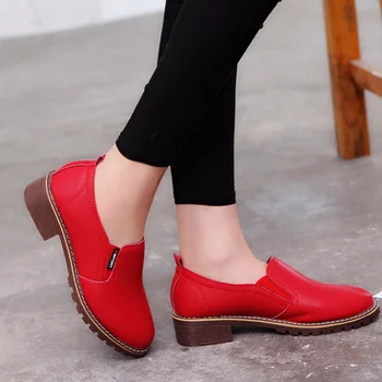 2018 New Women Flat Shoes Round Toe Lace Up Oxford Shoes Woman