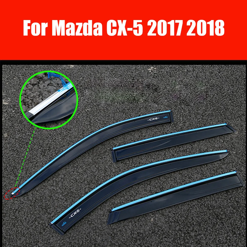 Для Mazda CX 5 CX5 2017 2018 оконный козырек вентиляционный тент защита от дождя и ветра