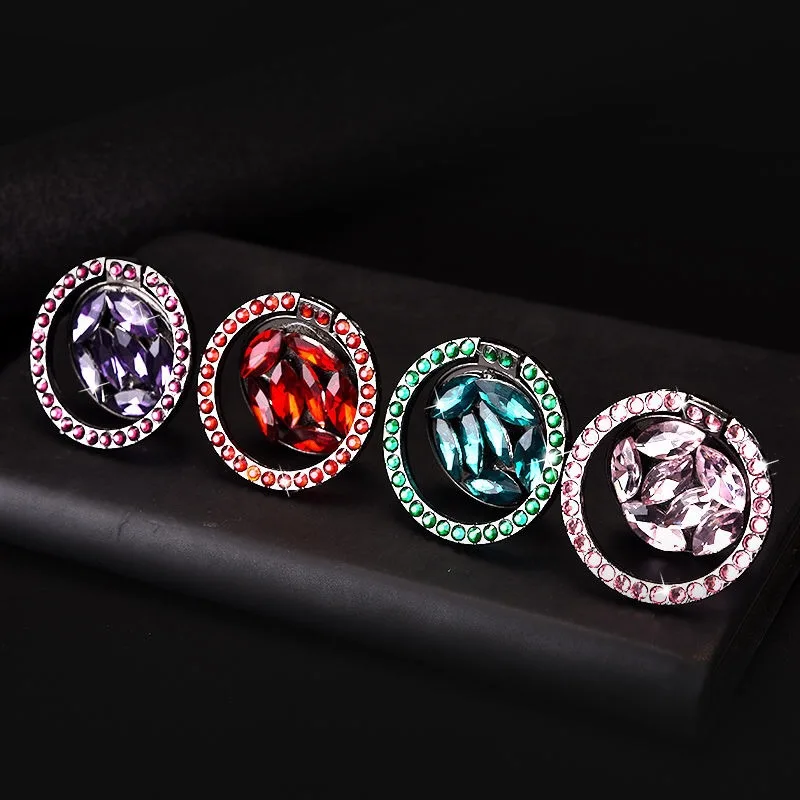 Finger Ring Phone Holder With Bling Diamond 360 Degree SmartPhone Stander For iPhone Samsung Universal Metal Cell Phone Mount (2)