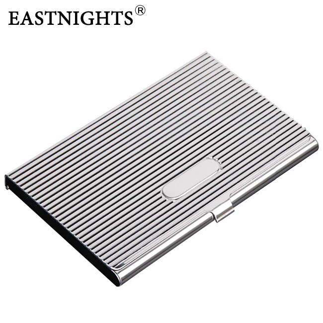 wholesale 10pcs/lot - Free shipping , line pattern metal Name Card Case , Business Card Holder ,Promotion item NMS010-K