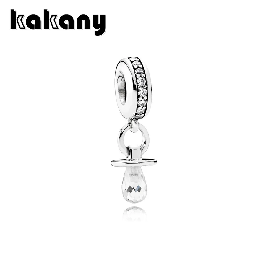 

2019 High Quality 1:1 Original 925 Sterling Silver Pacifier Pendant Charm Anniversary Gift Female Diy Jewelry