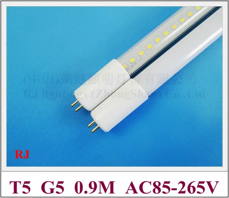 

AC85-265V input T5 G5 LED tube light lamp fluorescent LED light 0.9M 900mm 3FT SMD2835 66led 13W 1400lm T5 high bright CE