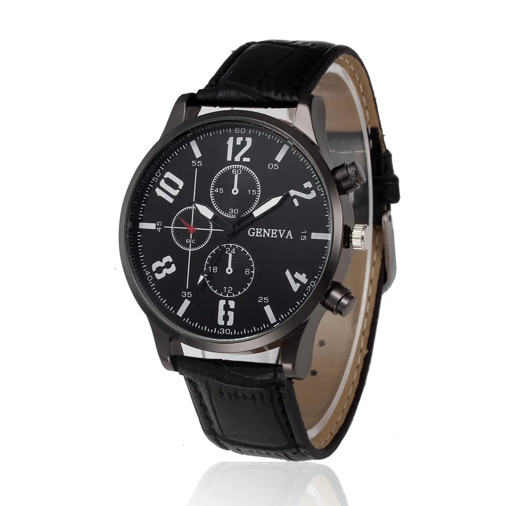 Ретро дизайн кожаный ремешок Аналоговый сплав кварцевые наручные часы relogio masculino цифровые деловые мужские часы лучший бренд роскошный подарок