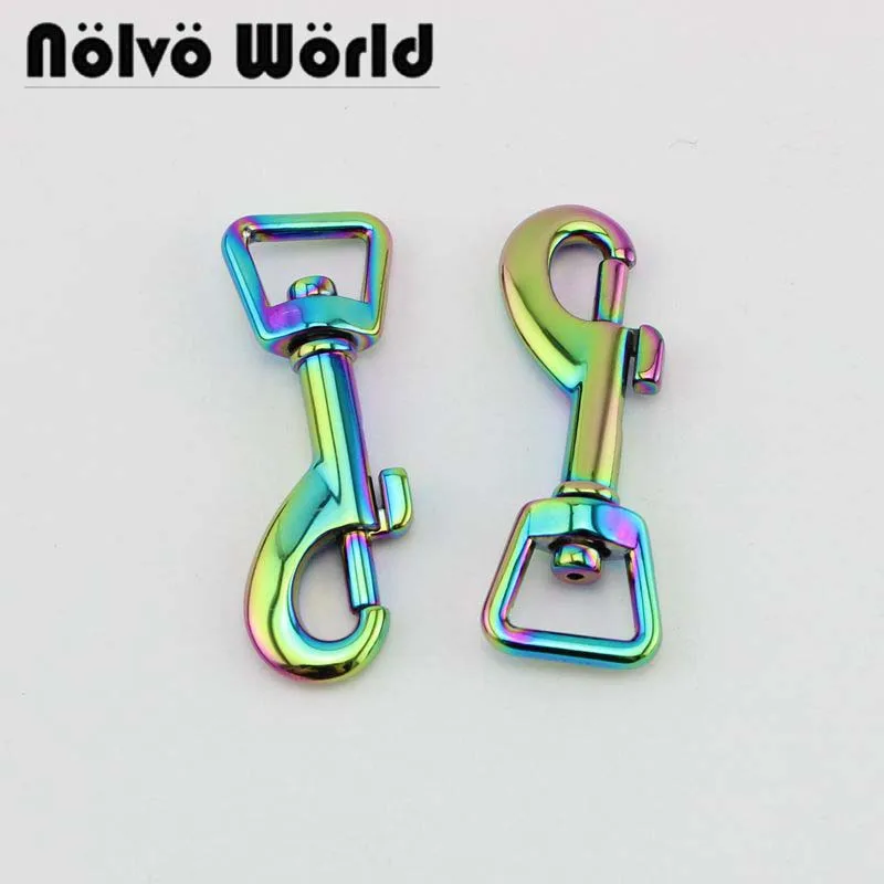 

4-20 pieces,13X55mm 1/2" Customize Iridescent Rainbow Finish,Beautiful Swivel Hooks Purse Bag Making Supplies