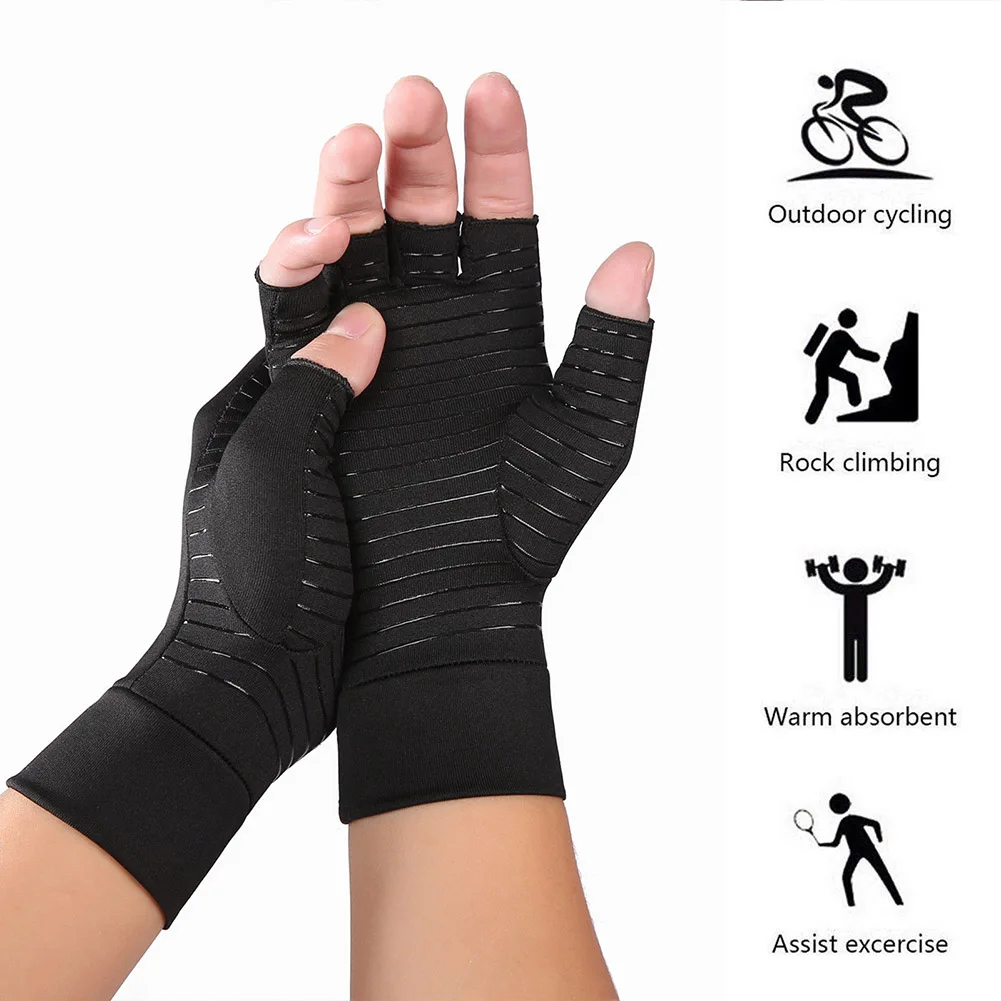 1 Pair Copper Fit Arthritis Compression Gloves Hand Support Joint Pain Relief Dropshippingin