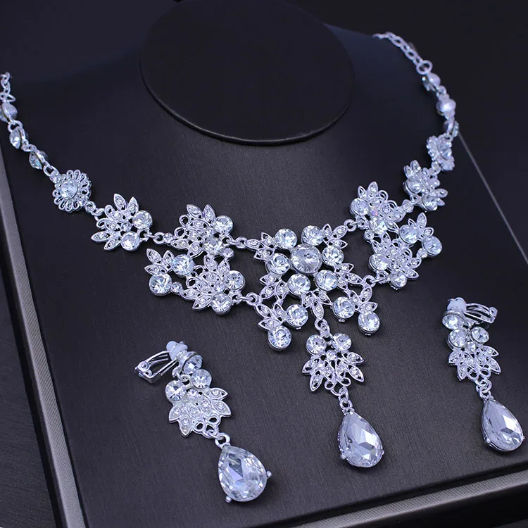 Royal Girl Cake Topper Handcrafted Tiara Silver Rhinestone & Imitation Pearls Crown Accessories 3 Pcs Set (9)