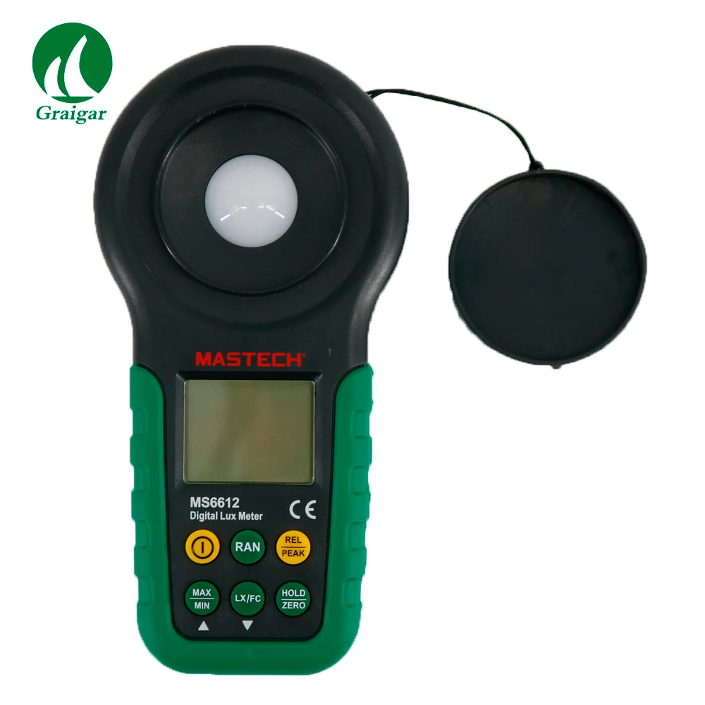 Цифровой мульти Функция Люксметр Mastech MS6612 Высокая точность 200000 люкс Light Meter Тесты Spectra Авто Диапазон