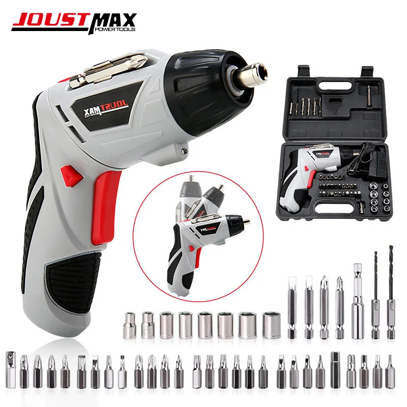 4.8V Mini Electric Screwdriver With LED Light Cordless Household