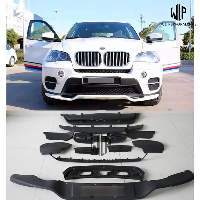 

E70 PP Unpainted Car Body kit Front Splitter Rear Diffuser For BMW E70 X5 M-TECH Car Styling 2011-2013