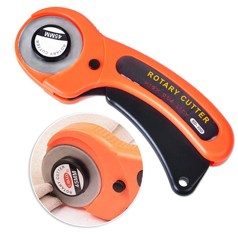 

45mm knife Rotary Cutter for Fabric Paper Vinyl Circular Cut Cutting Disc Patchwork Leather Craft Sewing Tool 2018