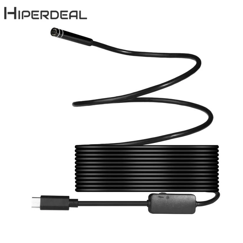HIPERDEAL Новый Android USB / TYPE C эндоскоп осмотр 5 мм камера 8 светодиодный IP67