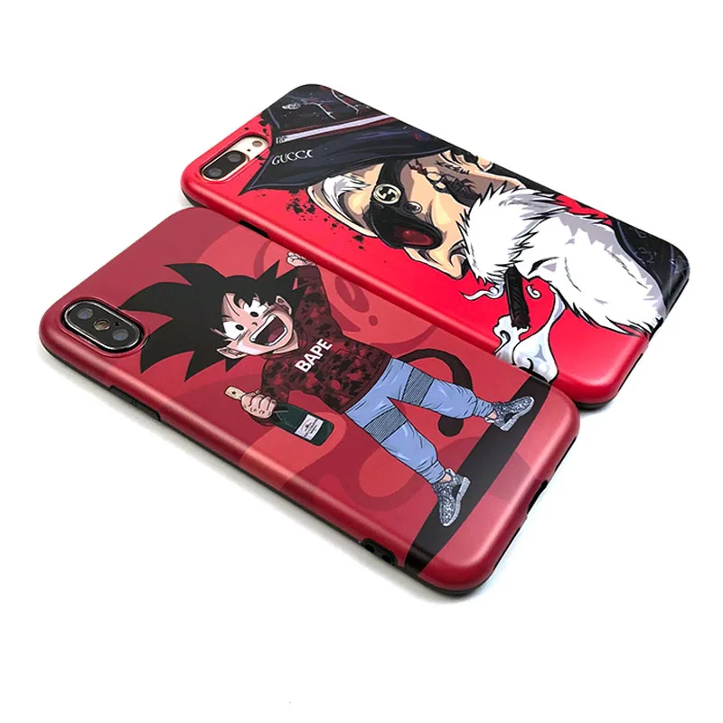 Матовый мультяшный чехол для телефона для iPhone XS чехол для MAX XR Dragon Ball Master Roshi Goku мягкий чехол для iPhone XS XR 7 8 6S Plus