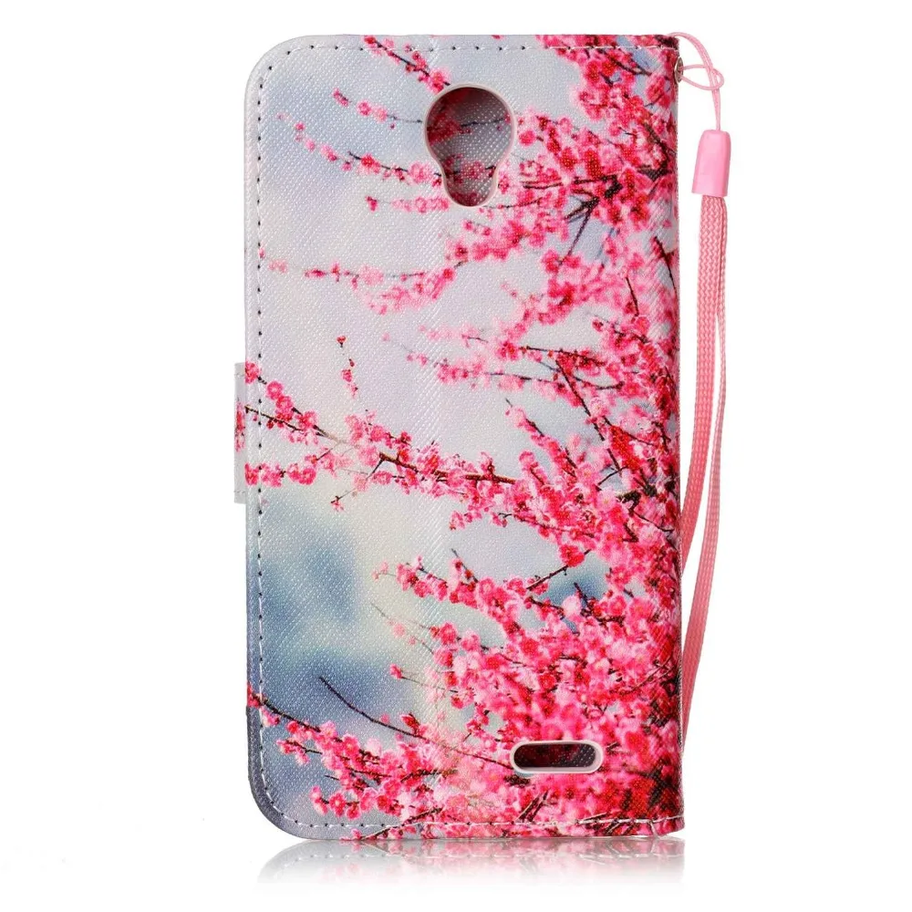 Butterfly Blossom Flower Tower Flip Stand Strap Wallet Leather Bags Case Cover Mobile Phone Cases For ZTE Prestige N9132 N 9132 |