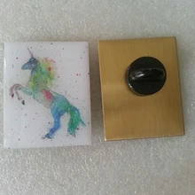 Печать на заказ шпильки с эпоксидной смолы, брошь на булавке с принтом