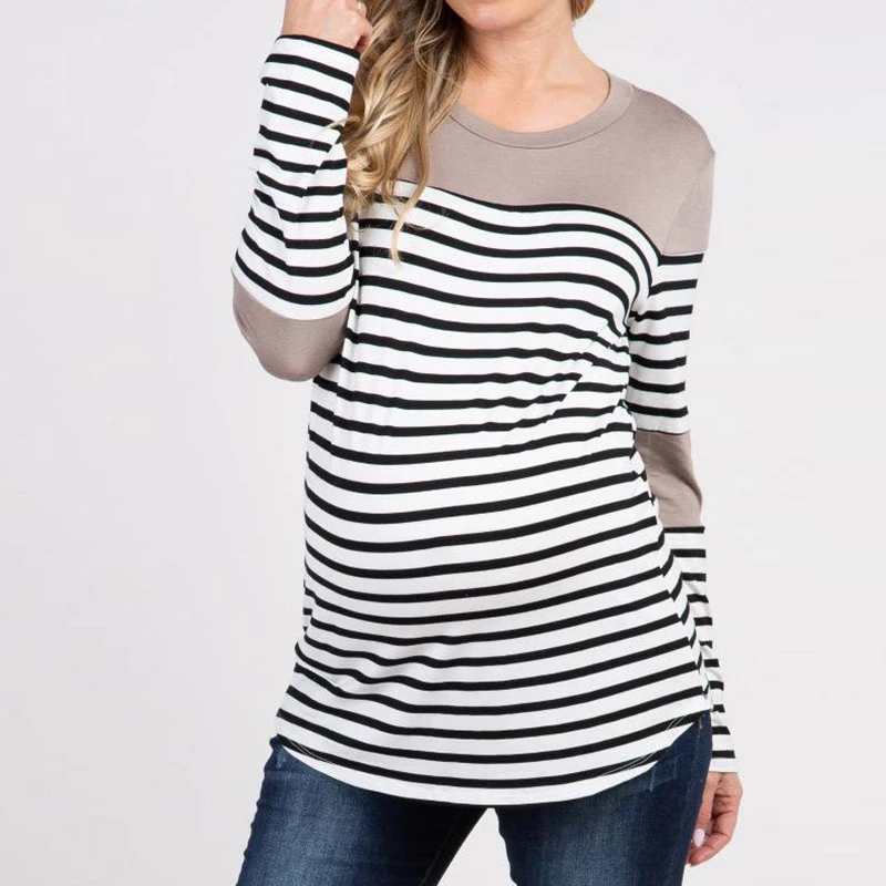 Women Fashion Casual Loose Blouse Shirts Woman Long Sleeve Striped O-Neck Blouse Shirt Wide Tops Femme Blusas Autumn Shirt Blusa