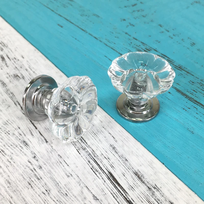 10Pcs 30mm*23mm Modern Acrylic Knobs and Handles Cupboard Door Drawer