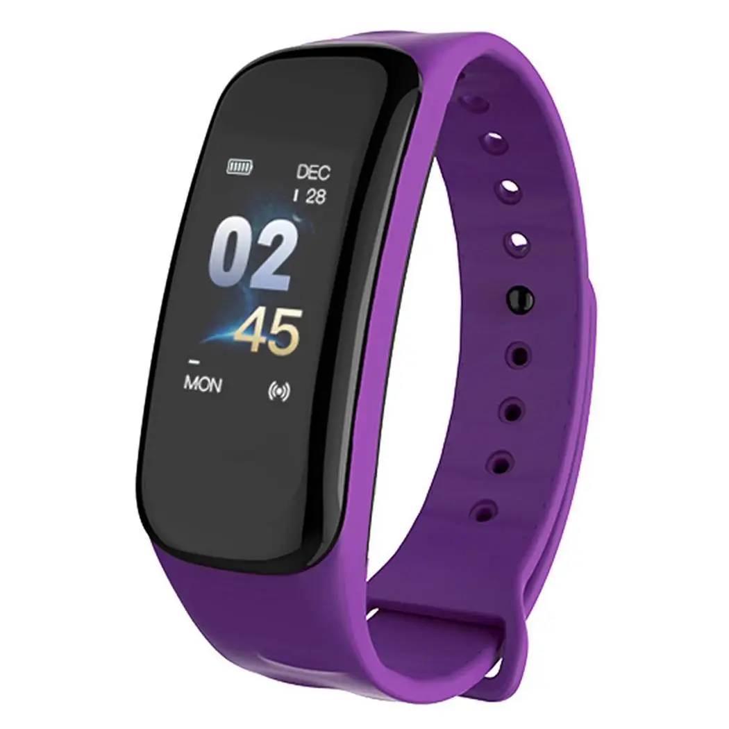 Bluetooth фитнес Смарт-трекер Шагомер бег Счетчик шагов Bluetooth спортивные смарт-наручные часы для мужчин и женщин - Цвет: purple
