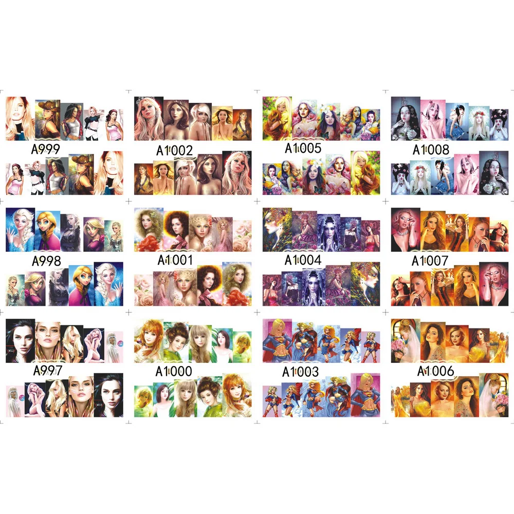 

12 PACK/ LOT WATER DECAL NAIL ART NAIL STICKER SLIDER TATTOO VINTAGE ANCIENT LADY PORTRAIT COSPLAY FAIRY BRIDE GIRL A997-1008
