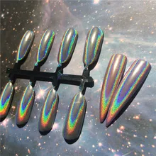 1 баночка 0,5 г голографическая пудра для ногтей зеркальный хромированный порошок блестки лазерный пигмент единорога для ногтей гель лак для ногтей маникюр