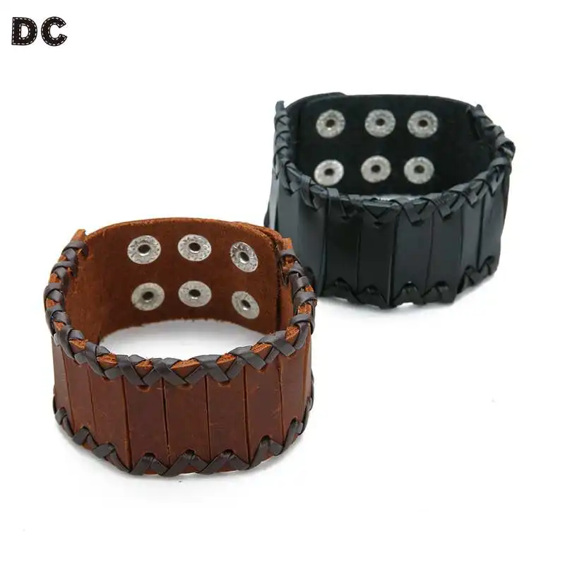 

DC Vintage Punk Wide Bracelets Personality Fashion Jewelry Charming Wrist Men And Women Bracelets Valentine's Day Gifts Bangles