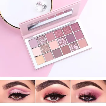 

MIAOOL LACE Nude Shinning Eyeshadow Makeup Palette New 18 Colors Matte Glitter Eye Shadow Pigments Warm Eyeshadow Cosmetics Set
