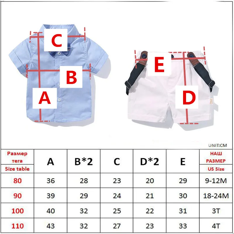 Одежда для мальчиков, Детский комплект с бантом, праздничный костюм на день рождения летний комплект одежды для новорожденных, синяя рубашка Топ+ штаны на подтяжках