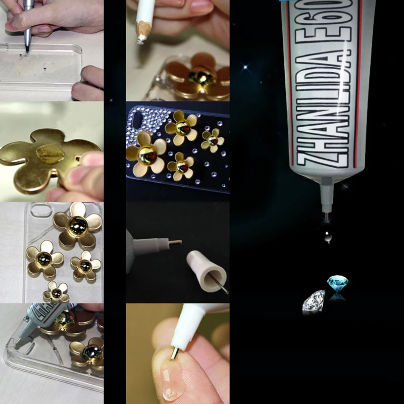

50ml Liquid Transparent E6000 Glue Super Glue Strong Adhesive Fabric Rhinestones Jewelry Crystal Craft Phone Screen Fix Glue